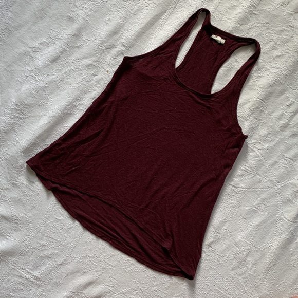 aerie Tops - aerie Flowy Racerback Tank - Maroon - XS 💕